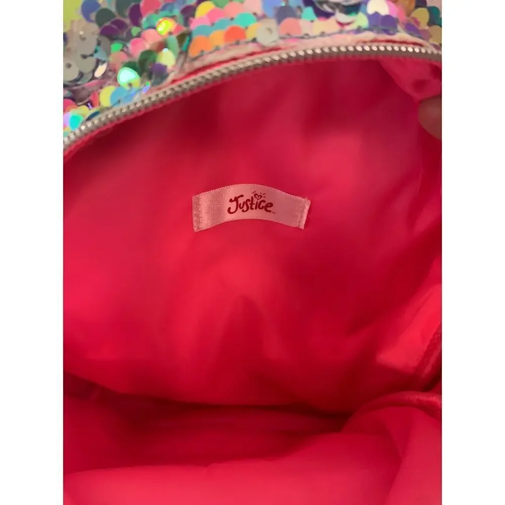 JUSTICE Girl’s Flip Sequin Initial “G” Mini Backpack